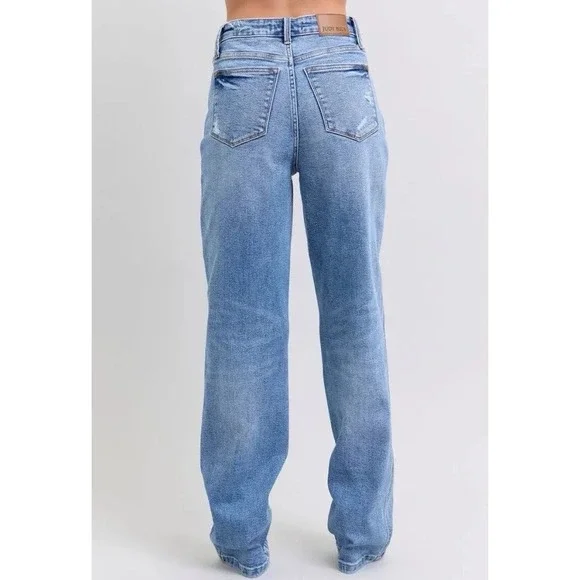 Judy Blue Something New CrossOver Hi-Rise Dad Jeans~Women's 7/28 - Picture 3 of 15